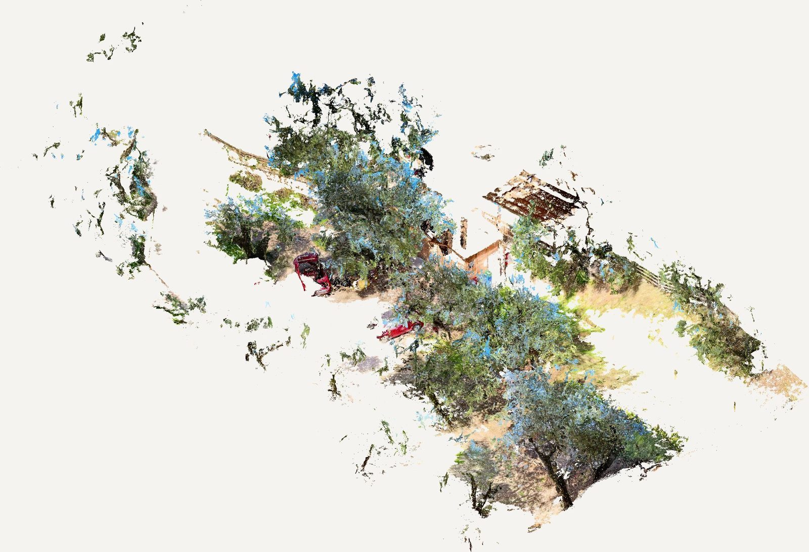 Αποτύπωση LiDAR αγροτικής έκτασης και δρόμου πρόσβασης